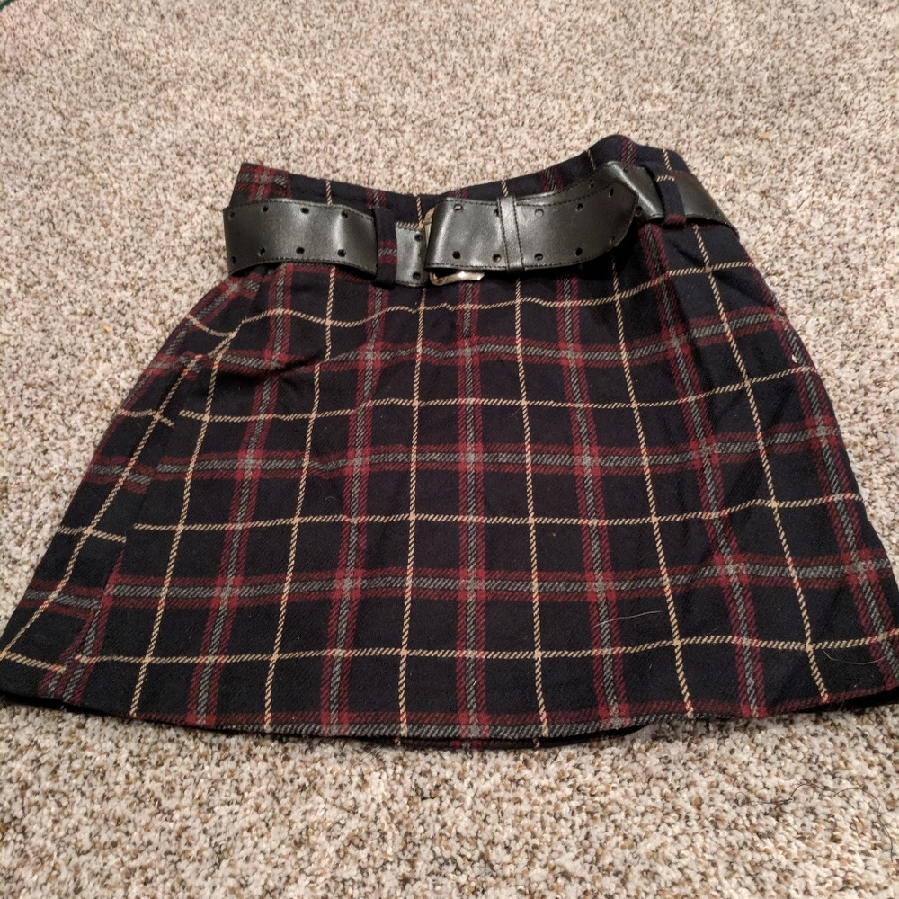 Exact change plaid mini skirt